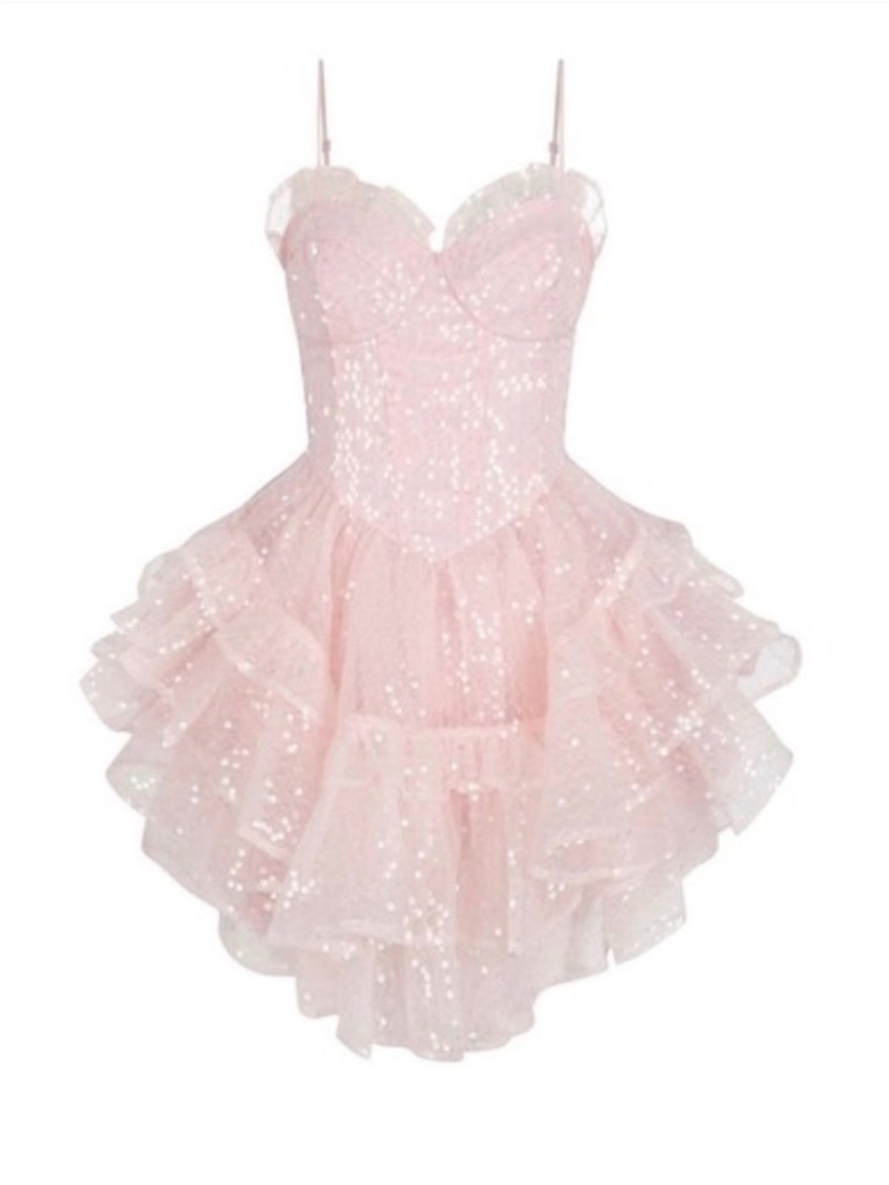 Selkie Pink Sequin Liaisons Mini Dress